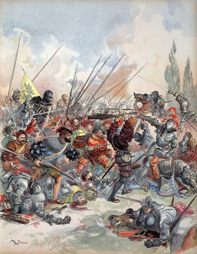 The King at the Battle of Pavia by Albert Robida